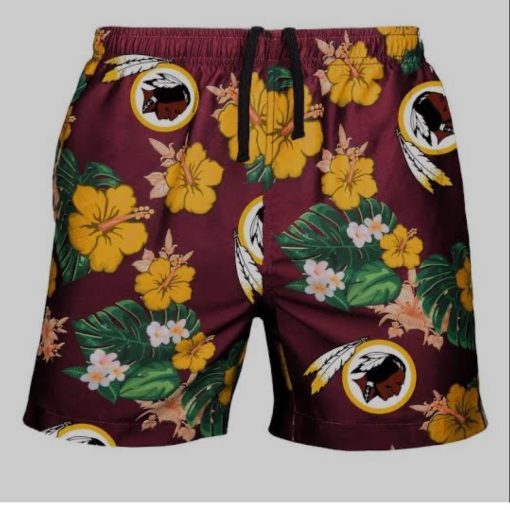 WASHINGTON COMMANDERS NFL MENS FLORAL SHORTS
